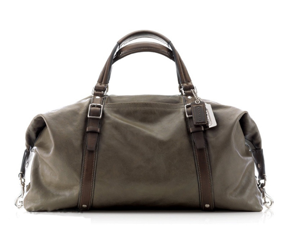 HARRISON TUMBLED LEATHER DUFFLE BAG